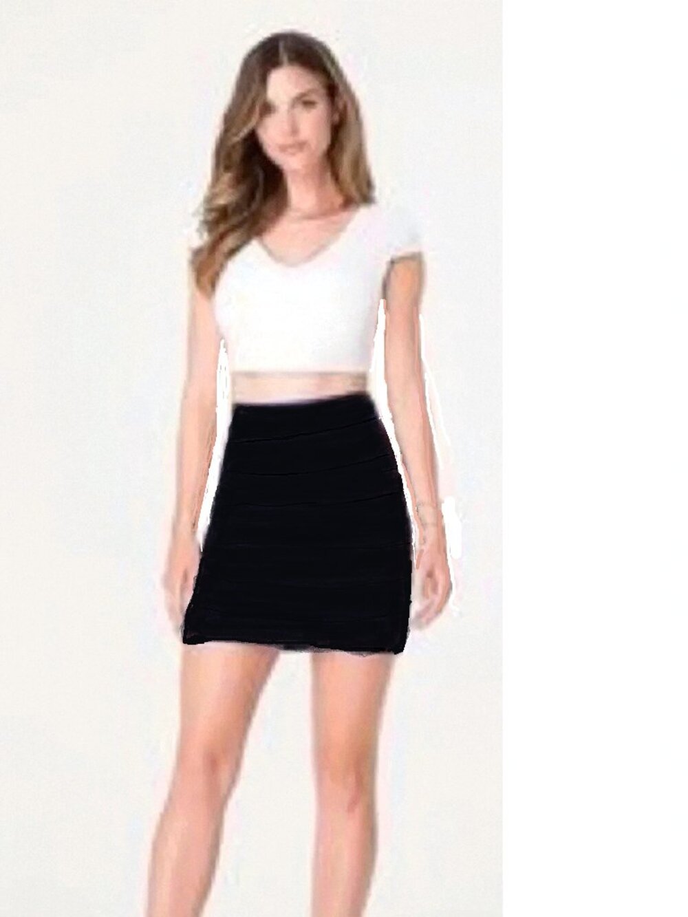 Bebe High Waist Stretch Knit Bandage Pencil Skirt